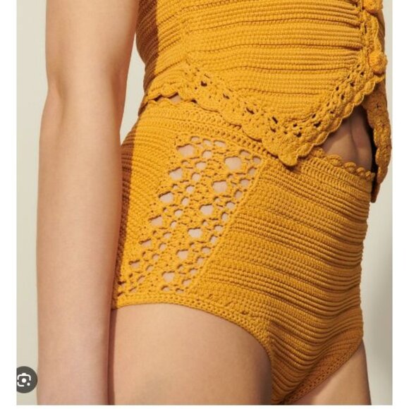 Sandro Crochet Knit Brief Shorts Size Small NWT FR 38 - Picture 1 of 6